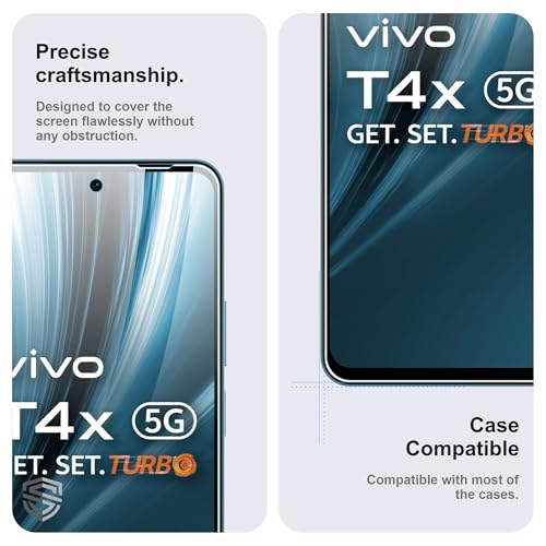 Image of Military-Grade Gorilla Tempered Glass For iQOO Z10x, Vivo Y31 Pro and Vivo T4X (6.72 Inch) With Installation Kit | Edge to Edge Coverage | Black