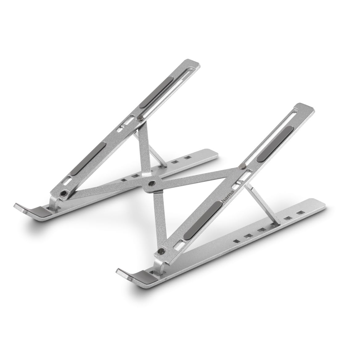 Hama Laptop Stand 15.6" Aluminium, Ergonomic, Foldable with Adjustable Inclination, Stable and Anti-slip, Perfect for Office