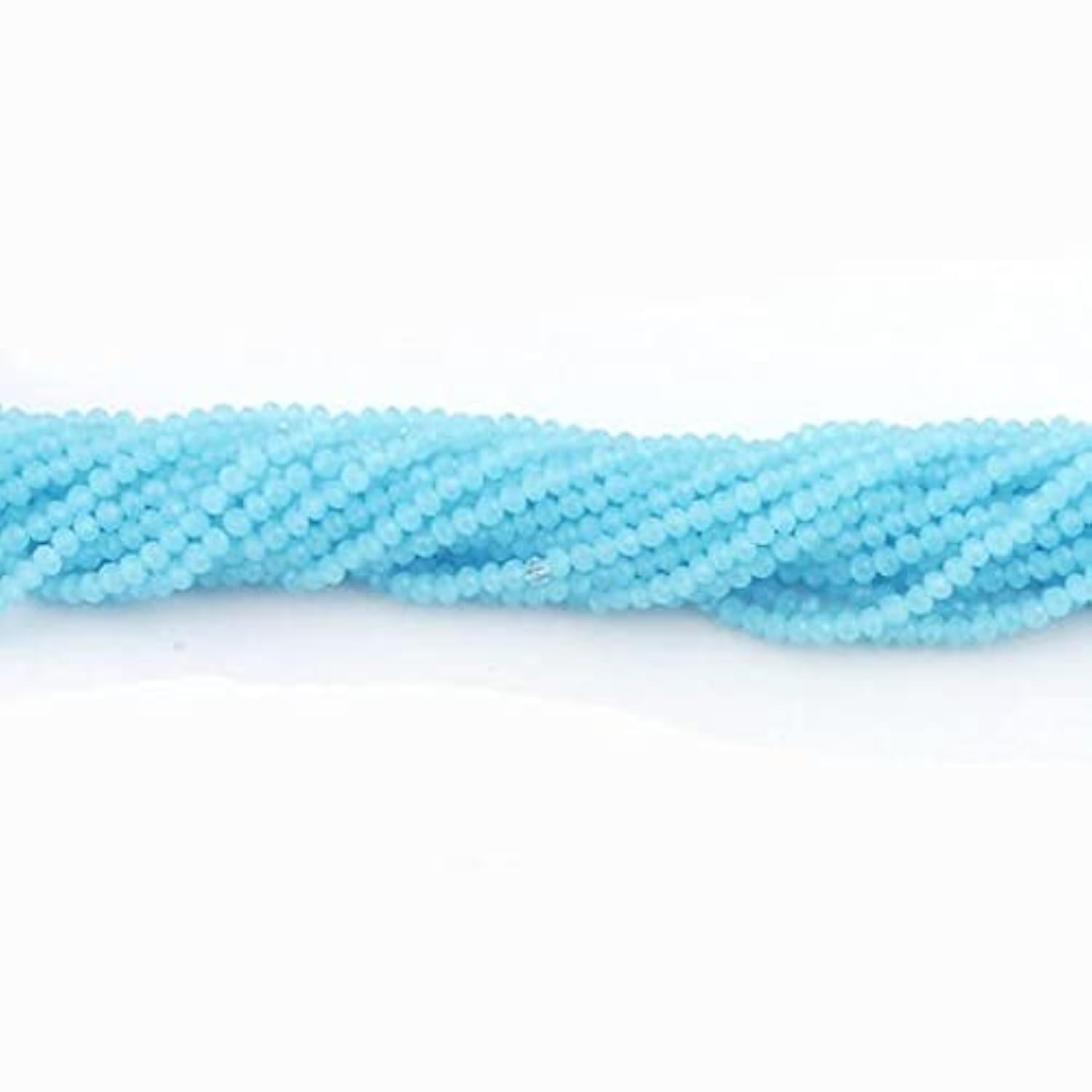 Aqua chalcedony Roundle 3.5mm perles naturelles pour création de bijoux