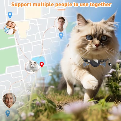 Bluetooth Tracker, Tracker FüR Haustiere, Katzen-Trackers-Halsband, Kompatibel Mit Ios Und Android, Keine Monatlichen GebüHren, Ip64, Wasserdicht, KatzeTracke FüR Haustiere (1 Packung)