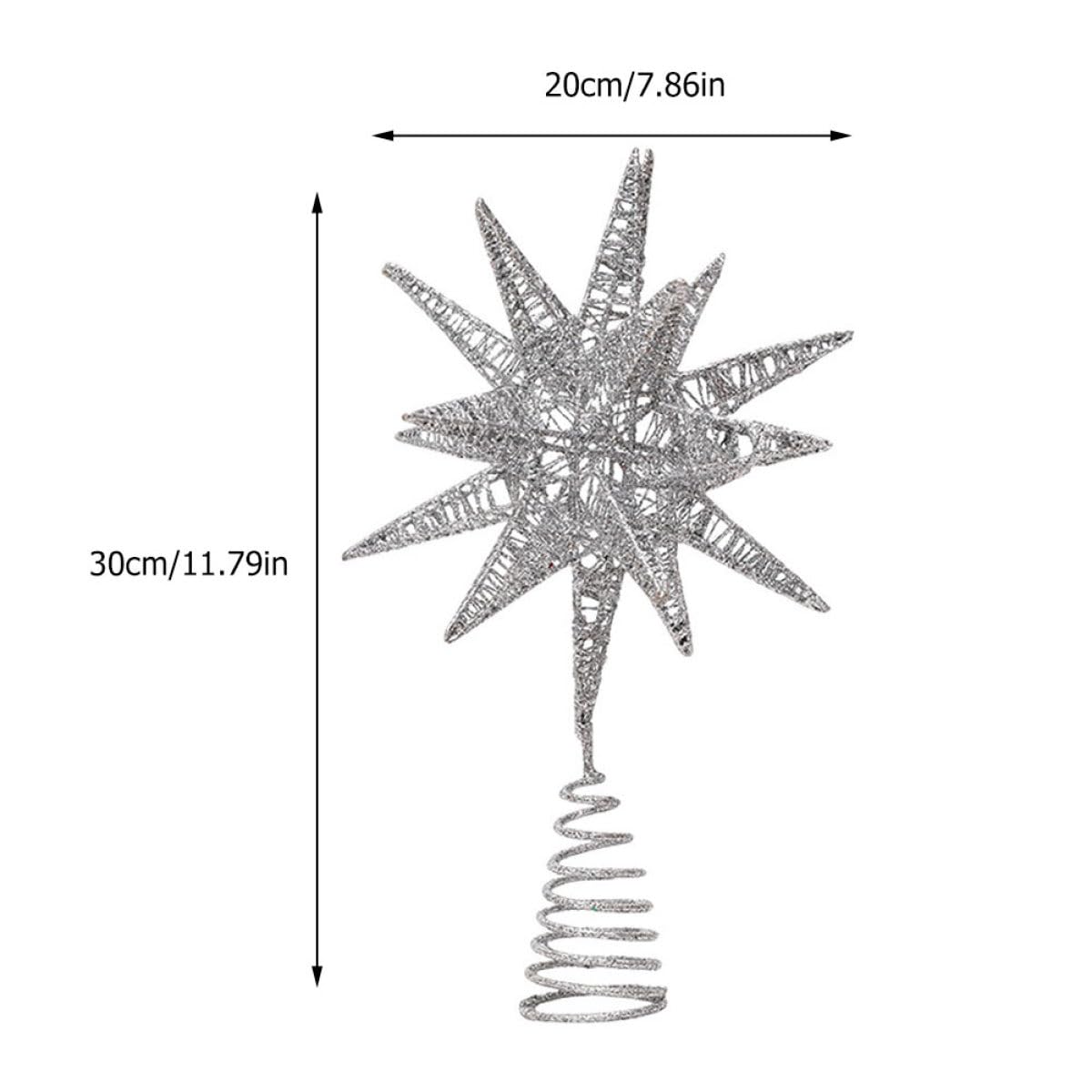 Decorazione A Forma Di Stella in Ferro Battuto Ornamenti Per Lalbero Di Natale Ciondolo Per Albero Di Natale in Argento Decorazione Durevole Per Feste Casa E Ufficio