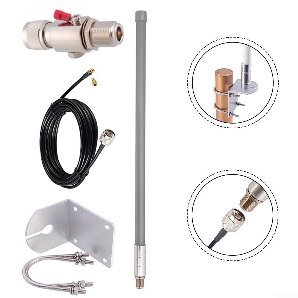 Antenna 12dBi per lora 868 MHz per minatore di elio hotspot per bobcat per rak per nebra - fibra di vetro impermeabile all'aperto per antenna gateway con cavo a bassa perdita N femmina a RP per sma