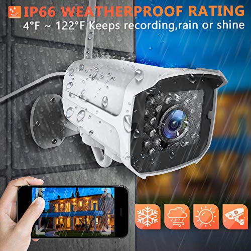 HeimVision HM241 1080P Wireless Security Camera System, 8CH NVR 4Pcs Outdoor WiFi Surveillance Camera with Night Vision, Waterproof, Motion Alert, Remote Access, No Hard Disk