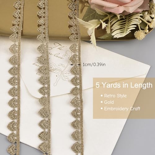 URROMA Gold Heart Lace Trim - Image 2