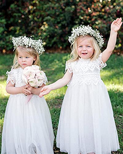 2Bunnies Girl Boho Bohemian Rustic Communion Crochet Lace A-Line Tulle Flower Girl Dress4