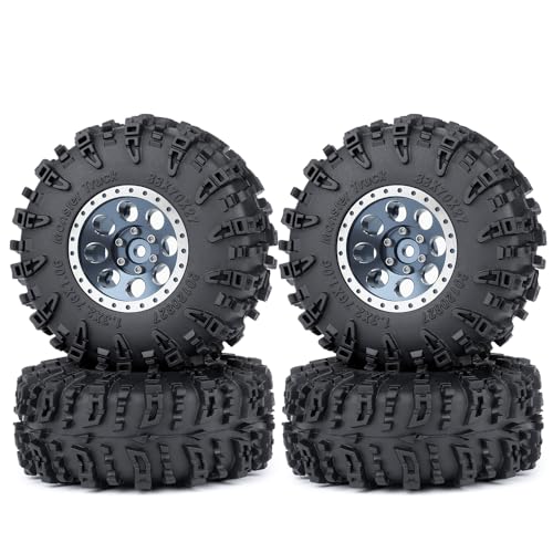 MORLORDY 4Pcs 1.3" Wheels Tires Set for 1/24 Axial SCX24 Gladiator Bronco
