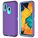 Hapitek A20 Case for Galaxy A20 Case A30 Heavy Duty Shockp Protective Tough 3 in 1 Rugged Case for Samsung Galaxy A20/30 (Light Purple Blue)