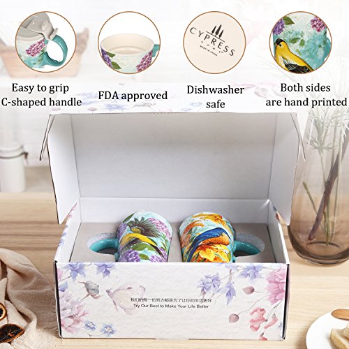 Set de 2 tazas de cerámica para café de 17 oz miniatura 3
