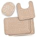 Bathroom Rug Mat Set 4-Piece Memory Foam - Extra Soft Anti-Slip Shower Large Bath Rugs - Perfect Combination of Luxury and Comfort - Beige
