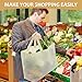 Yoojahow 50 Pcs Reusable Tote Bag with Handles Bulk Extra Large Non Woven Grocery Shopping Bags for Boutiques Retail Store(Beige)