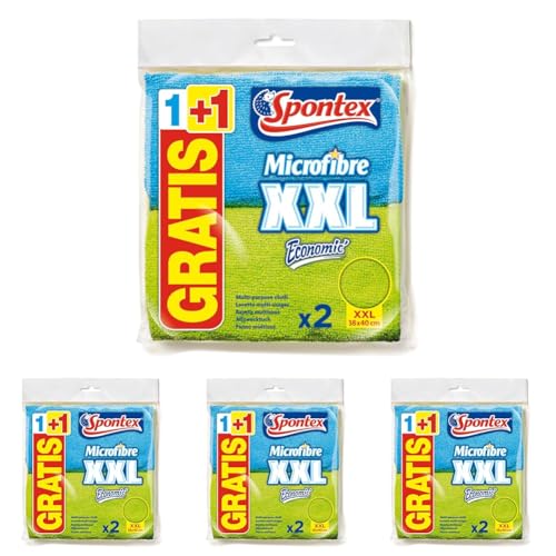 Spontex Bayeta Microfibra XXL, 2 Unidades (Paquete de 4)