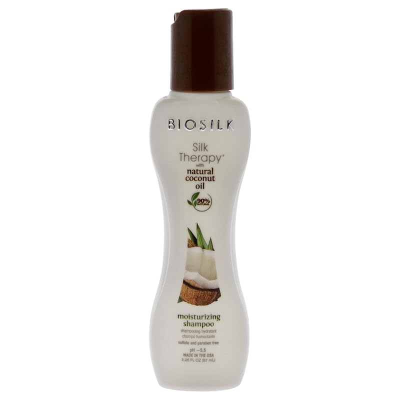 Shampoo BioSilk Silk Therapy com óleo de coco orgânico, 2,26 oz