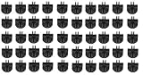 NEW! 50 BLACK connectors wire storage cube & mesh snap organizer mini push grid
