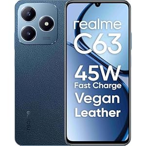 realme C63 4G (Leather Blue,4 GB RAM, 64GB Storage) Up to 8GB Dynamic RAM
