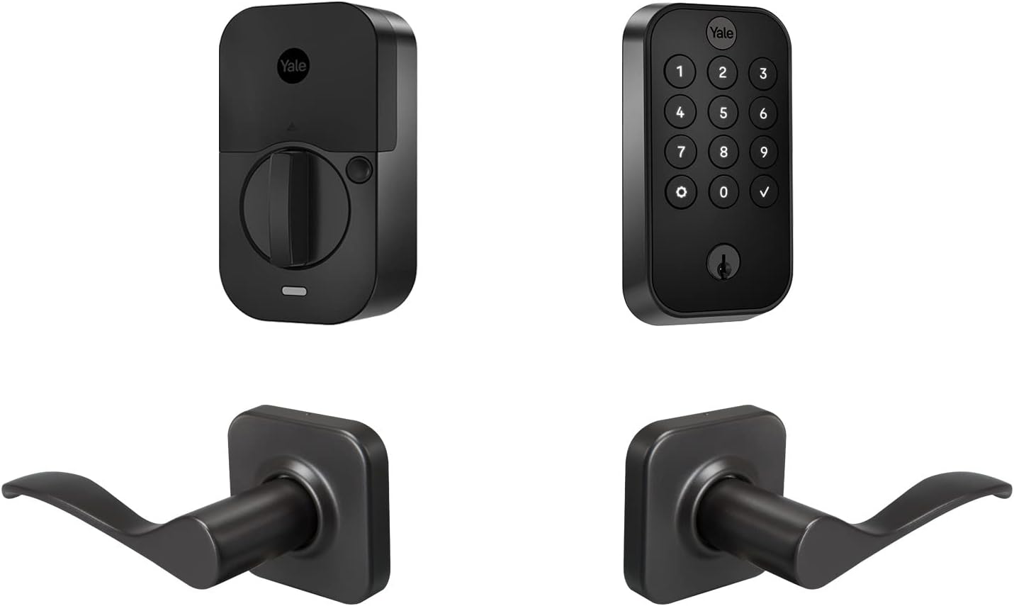 Yale Assure Lock 2 Keypad with Bluetooth and Norwood Lever in Black Suede