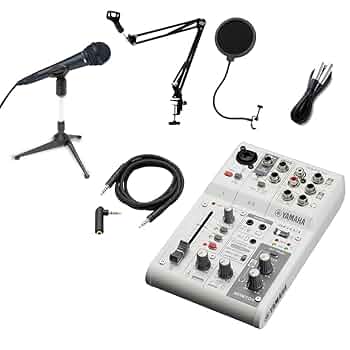 未使用品 ASMR収録セット Yamaha AG03 MK2 黒、AT-MA2等 YAMAHA AG03mk2 セット一覧【福山楽器センター/法人後払い決済