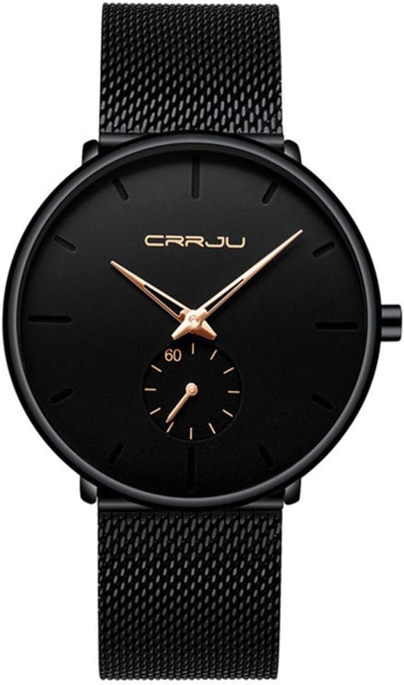 Fashion Mens Watches Luxury Quartz Watch Men Casual Slim Mesh Steel Sport Watch