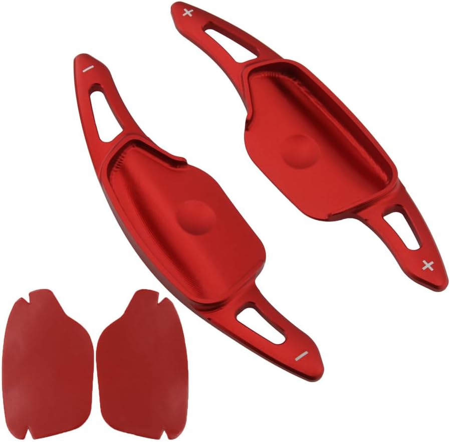 Aluminum Alloy Car Steering Wheel Shift Paddle Extension Sticker for Kia Sportage(2020-2022)/Sorento Hybrid (2021-2025)/Forte GT(2020-2024)/Carnival Hybrid(2025) (red)