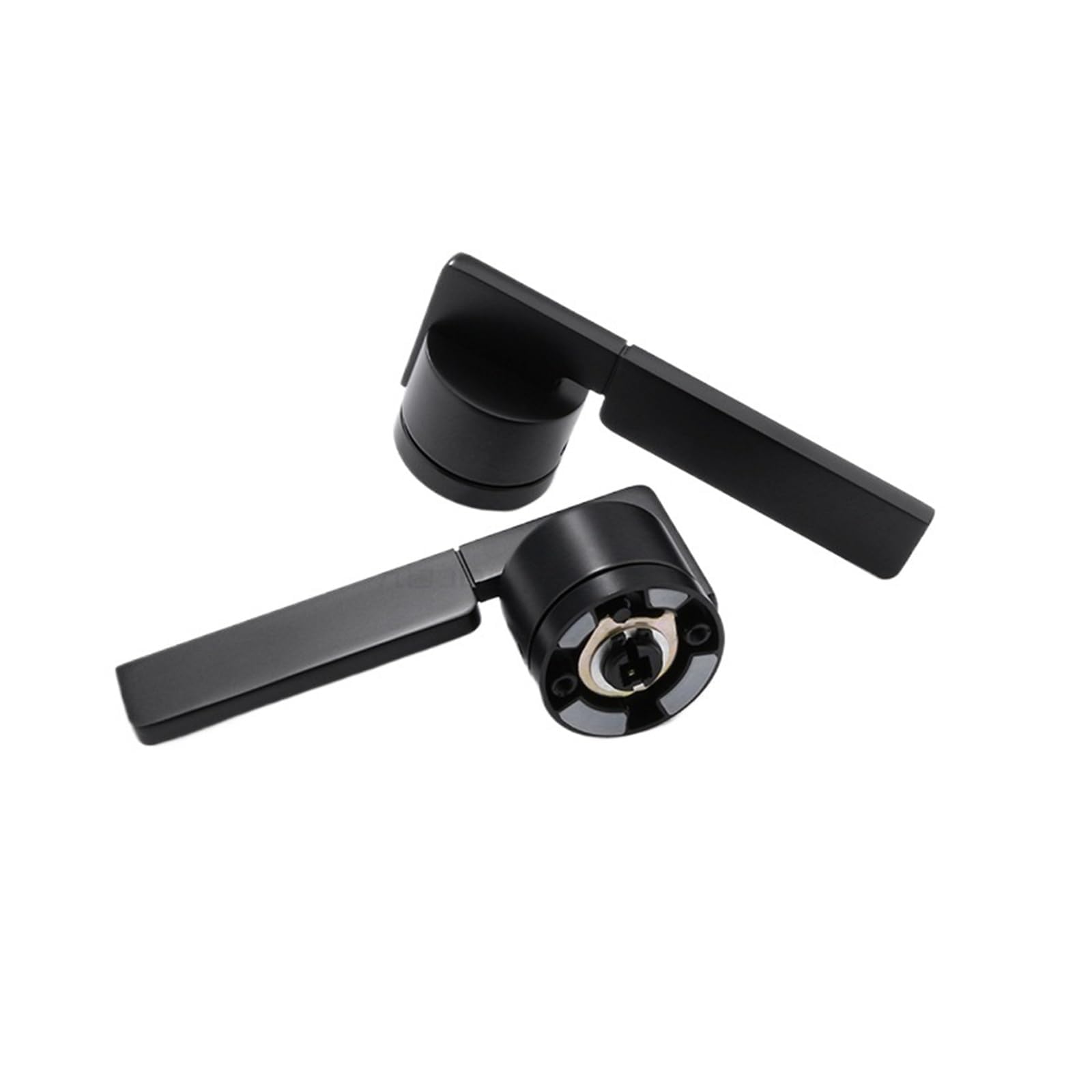 nxjaSDH Lock and Handle Sets, Bedroom Door Lock zinc Alloy Silent Room Wooden Simple American Home Split Handle(Matte Black)