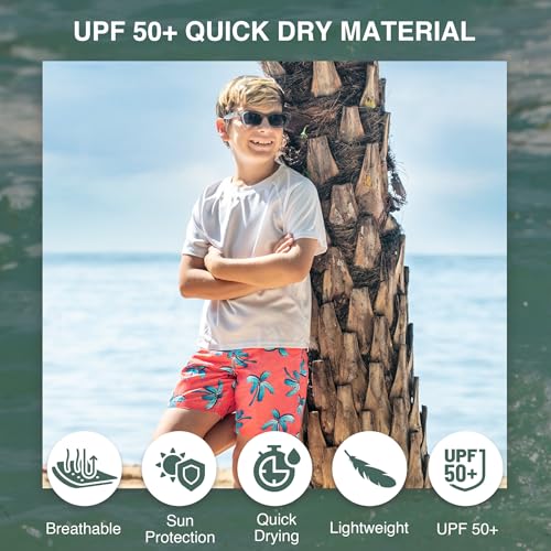 Image of Kanu Surf Boys' Terrapin Turtle Quick Dry Beach Board Shorts Swim Trunk