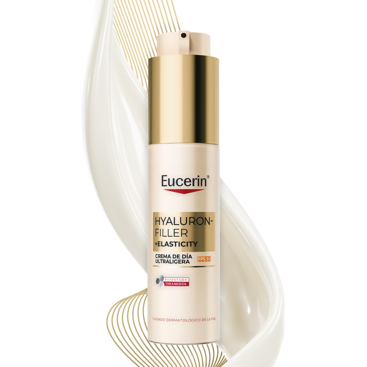 Hyaluron-Filler + Elasticity Día Ultraligera SPF50 50ml, Crema facial antimanchas y antiarrugas, protección solar con Thiamidol, absorción rápida, para todo tipo de piel
