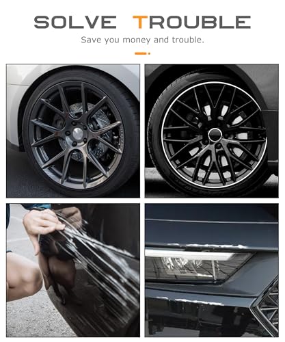 SCUARI Car Rim Repair Kit Curb Rash,Touch Up Paint Pen,Car Accessories Wheel Paint for Rims,Wheel Scratch Repair Kit,Car Tire Marker Pens,Waterproof Car Tire Paint Pen,Fits Car Rim Scratch Repair (Bright Black)