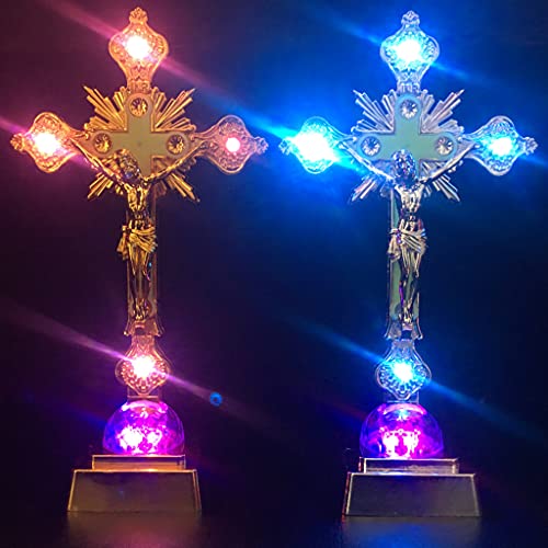 KOUJING Kerk Relikwieën Beeldjes Nachtlampje Kruisbeeld Jezus Christus Kruis Katholiek Antiek - Image 7