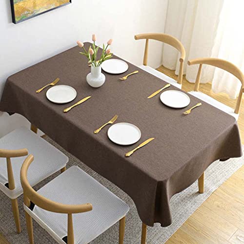 テーブルクロス 撥水加工 ブラウン マルチクロス テーブルカバー デスクマット 長方形 80x120p ポリエステル はっ水 厚手 汚れ防止 耐熱 耐久性 柔らかい 布 食卓カバー テーブルマット 家庭用 店舗用