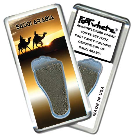 Saudi Arabia FootWhere Fridge Magnet. Made in USA (SAU201 - Caravan)