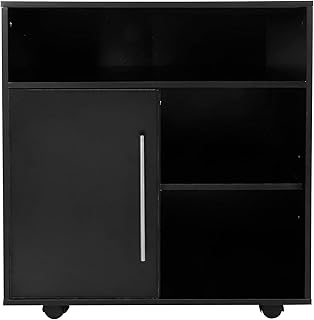 Yosoo Health Gear Szafa biurowa, czarny stojak na drukarkę drewnianą na skaner