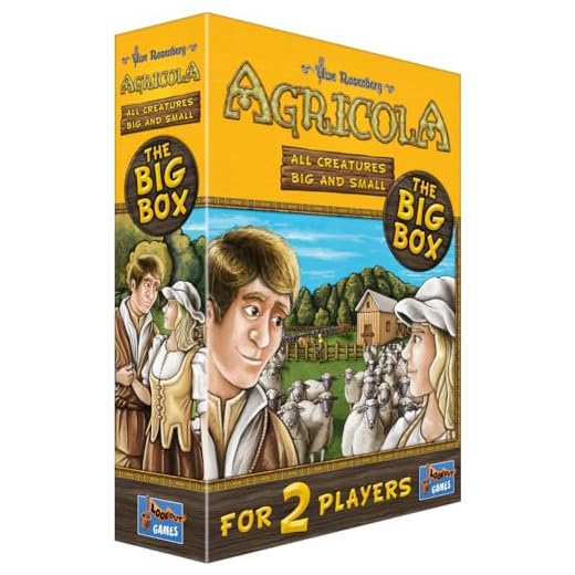 Lookout, Agricola – Die Bauern und das Liebe Vieh Big Box, Grundspiel + Erweiterung, Familienspiel, Brettspiel, 2 Spieler, Ab 10+ Jahren, 30 Minuten, Deutsch