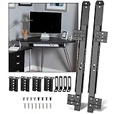 14" Keyboard Slide Heavy Duty Ball Bearing Slides Computer Tray Under Desk Rails Rack Cabinet Furnit
