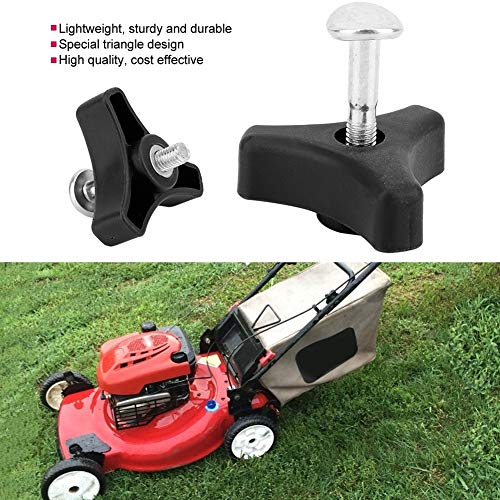 KSTE 1Pc Triangle Handle Knob Nut Screw Bolt Set Compatible with Lawn Mower Machine - Image 3