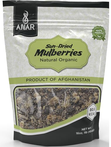 ANAR Dried Mulberries 16oz (454g) | Toot (توت) | Organic, Pure & ...