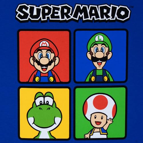 Image of Nintendo Super Mario Boy's Hoodie and T-Shirt 2-Pack, Hooded Sweatshirt and Tee Set for Kids