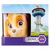 Motiv: Paw Patrol P:os 29466 - Trinkbecher angesagtem mit Paw Patrol Motiv, Tasse für Jungen und Mädchen mit ca. 200 ml Fassungsvermögen, aus Porzellan, im Geschenkkarton, mikrowellen- und spülmaschinengeeignet