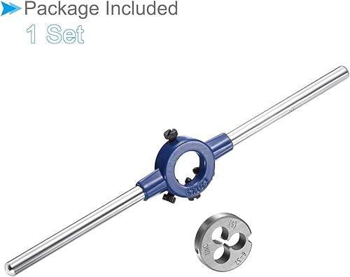 Miniatura 7 de Juego de mangos de troquel, #6-32 UNC rosca troquelado y ajuste 0.433 in-0.787 in OD  M3-M4 Kit de herramientas - (aplicaciones para reparación de