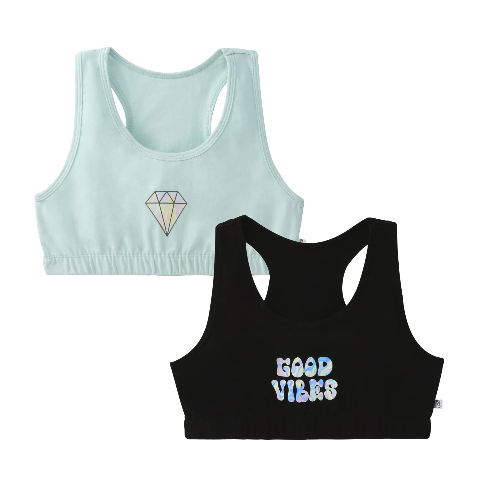 YouGotPlanB Cotton Sports Bra | Ages 8-16 Years | Racerback Style | Non-Padded, Double-Layered for Coverage
