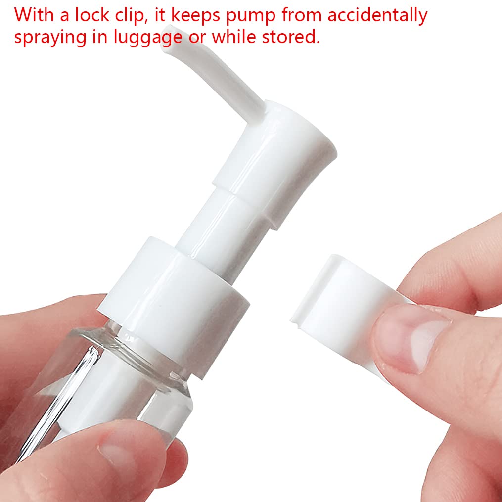 12 Pezzi 50 ml Ovale Trasparente Pet plastica Dispenser Pompa flacone con Pompa per lozione Fai da Te flaconi Bili per Cosmetici Bagno lozione Shampoo Gel con Imbuto (150 ml)