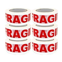 Progo Fragile Handle with Care Packing Shipping Carton Box Sealing Tape, 2 inch x110 Yards. 6