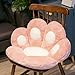 YIWOYI Cojín de asiento de animales de 70 cm, almohada de pata Kawaii, calentador de manos de gato de peluche para interiores, decoración de silla de casa (rosa 70 x 60 cm)