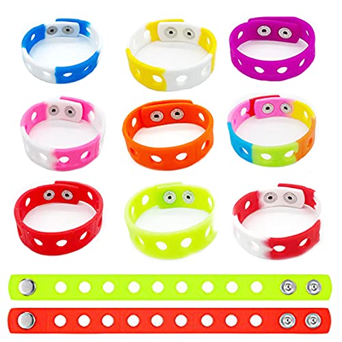 27 Pcs Cute Rubber Bracelets for Kids, Friendship Wristbands Silicone Band Bracelet Kit Charm Bracelets for Teen Girls, Shoe Charms Bracelets for Boys Party Happy Birthday Bracelets for Kids