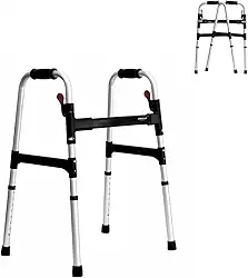 Andador Para Idoso Ortopédico Em Alumínio Ajustável Dobrável Desmontável 130 kg