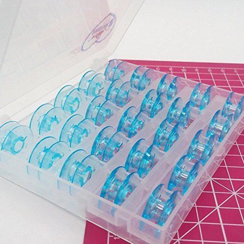 25 Bobbins in Bobbin Box voor PFAFF(Voor) #9033P 1069 6250 6270 Creative 2134 pfaff bobbin door HONEYSEW