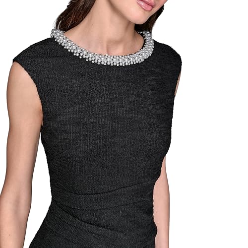 Image of Karl Lagerfeld Women's Flare Skirt Sleeveless Stretch Dress