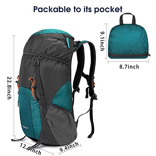G4Free 40L Faltbarer Rucksack, Wanderrucksäcke Ultraleicht – Ansicht 2