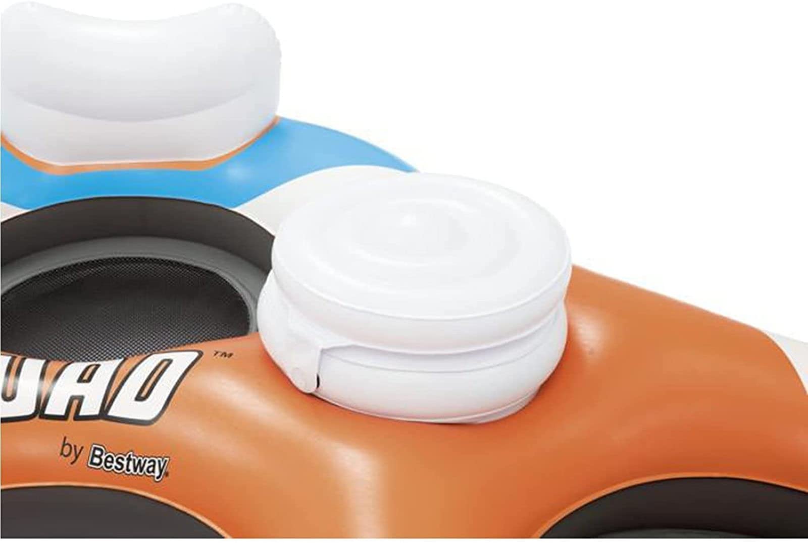 Flotador Inflable de la Piscina de la Isla Flotante - Flotador Gigante con 4 portavasos y 2 Cubos de Almacenamiento para Adultos, Fiesta en la Piscina de Verano