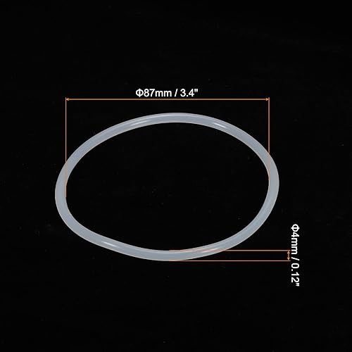 Miniatura 2 de MECCANIXITY Juntas tóricas para filtro de agua de 10 pulgadas, 3.425 x 0.157 in, juntas tóricas de repuesto de silicona, color blanco, paquete de 5