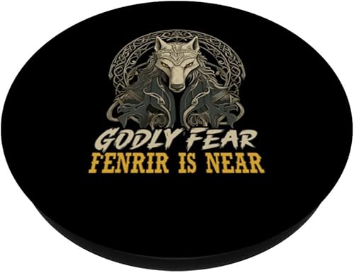Miniatura 2 de Fenrir Wolf Viking Scandinavian Pride Norsemen Odins Wolf PopSockets Standard PopGrip