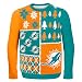 NFL Miami Dolphins Busy Block Ugly Sweater, X-Large, Teal